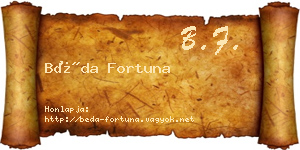 Béda Fortuna névjegykártya